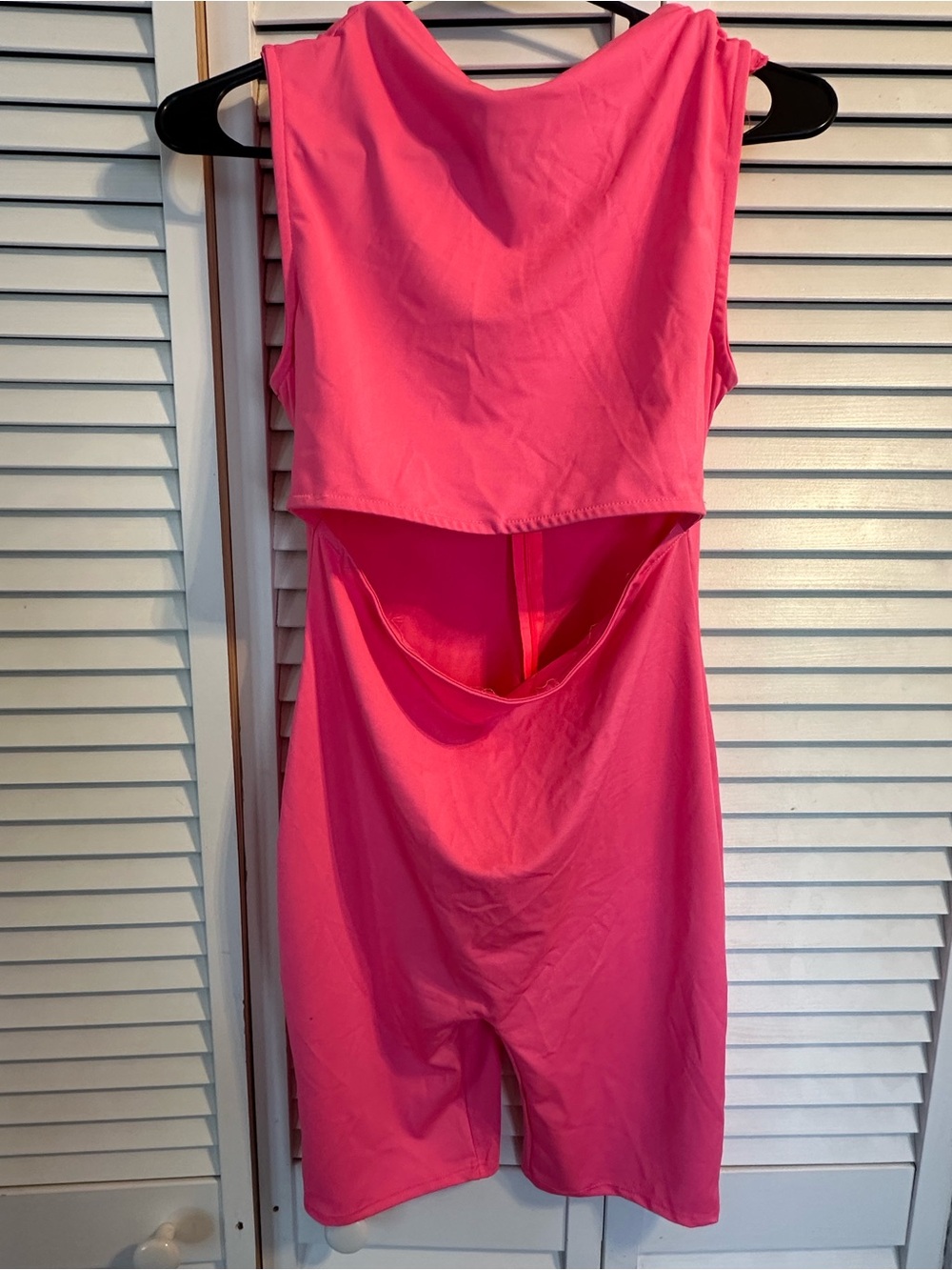 Hot Pink Sleeveless Dance/Activewear Romper